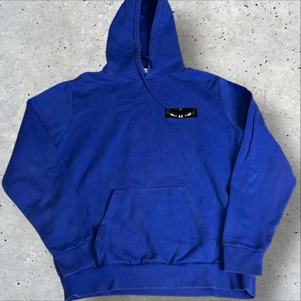 Marcelo Burlon Blue Pullover Hoodie‎ Size L